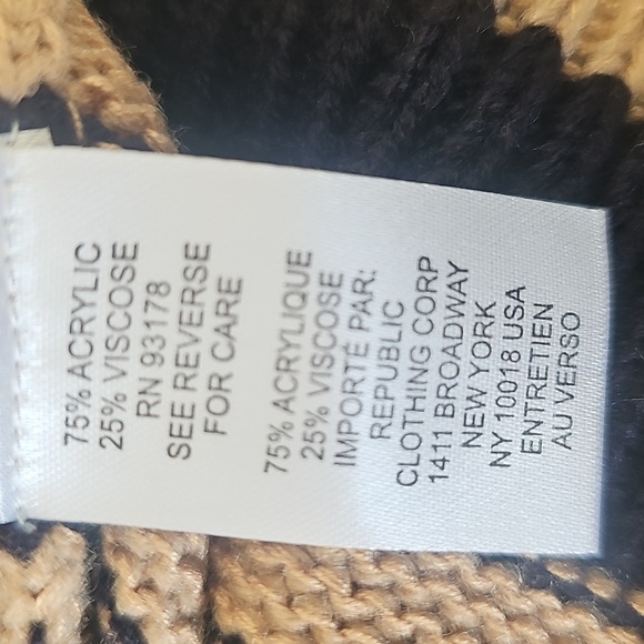 New INDUSTRY REPUBLIC CLOTHING Saddle Stripe Crewneck Sweater XL Khaki/Navy - Picture 13 of 14